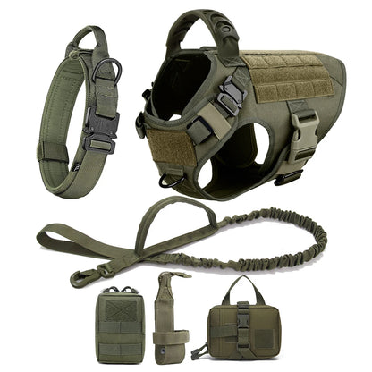 Yappy Hour Depot™ Tactical No-Pull Dog Harness – Heavy-Duty with Metal Buckles & Reflective Strips - Yappy Hour Depot