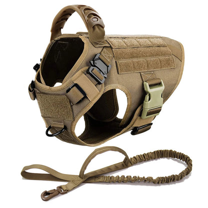 Yappy Hour Depot™ Tactical No-Pull Dog Harness – Heavy-Duty with Metal Buckles & Reflective Strips - Yappy Hour Depot