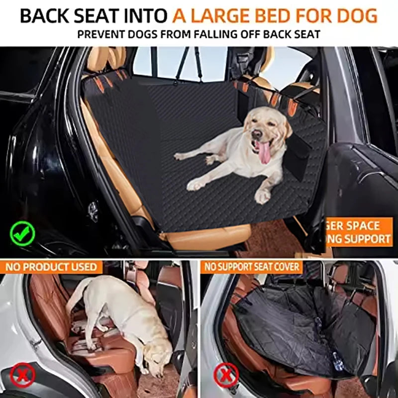 Yappy Hour Depot™ Ultimate Waterproof Hard-Bottom Design Dog Car Mat – Durable for Pets on the Go - Yappy Hour Depot