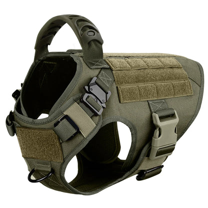 Yappy Hour Depot™ Tactical No-Pull Dog Harness – Heavy-Duty with Metal Buckles & Reflective Strips - Yappy Hour Depot