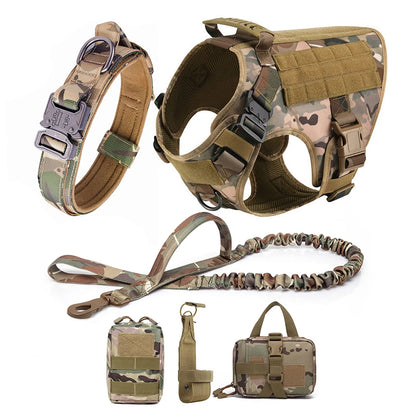 Yappy Hour Depot™ Tactical No-Pull Dog Harness – Heavy-Duty with Metal Buckles & Reflective Strips - Yappy Hour Depot