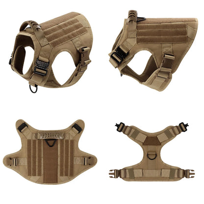 Yappy Hour Depot™ Tactical No-Pull Dog Harness – Heavy-Duty with Metal Buckles & Reflective Strips - Yappy Hour Depot